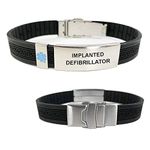 Implanted Defibrillator UltraSlim Designer Medical Alert ID Bracelet