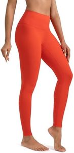 Colorfulkoala Dreamlux No Front Seam Leggings for Women 28" Inseam, High Waisted Buttery Soft Full Length Yoga Pants (XXL, Cherry Tomato)