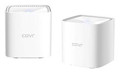 D-Link COVR-1102 Wi-Fi Mesh AC1200 Kit Compatible with Alexa (Dual-Band, Smart Extenders up to 1200 Mbps, WPA3 Encryption, 2 RJ45 LAN 1000 Mbps, Wave2 MU-MIMO, 4K Streaming up to 325 m2) White