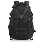 aiGear 25L Tactical Backpack Black Hiking Backpack Molle EDC Military Backpack for Men Women