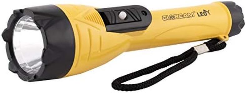 GLOBEAM - Leo Led Light Torch Made In India Operate On 3 Aa Size 3 Pieces Battery Are Included With The Torch Light, Yellow, Pack Of 1, Abs Plastic, 220 Lumen