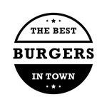 The Best Burgers In Town Shop Window Sticker Take Away Burger Cafe Restaurant Pub Food Vinyl Decal