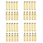 Youme 20 Pairs 4mm Gold Bullet Banana Connector Plug for RC Lipo Battery