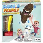 Flushin' Frenzy Kids Game, Family Game with Toilet & Plunger, Grab the Flying Poop for 2-4 Players