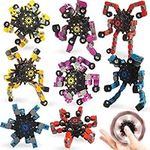 8PCS Fidget Spinner Toys for Kids, Easter Stocking Stuffers for Kids Transformable DIY Robot Mechanical Spiral Twister Stress Relief Fingertip Toy