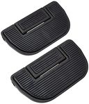 Kuryakyn 4357 Motorcycle Foot Control Component: Ribbed Folding Boards for Driver or Passenger Floorboards, Wrinkle Black, 1 Pair