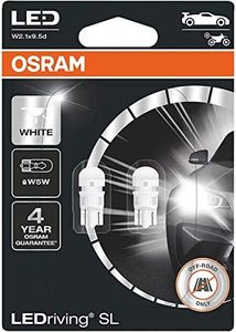 LED Premium Retrofit W2.1x9.5d de OSRAM, LED-W5W, iluminación interior, 2850CW-02B, Cool White, vehículo de 12 V, ampolla doble (2 unidades)