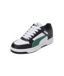 Puma Unisex-Kid Rebound Joy Lo Jr White-Archive Green-Black Sneaker - 4 UK (38198413)