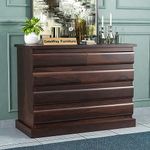 GateWay Furniture 5-Drawer Sheesham Wood Chest of Drawers for Stylish Living Room Storage (Julian,Walnut Finish)