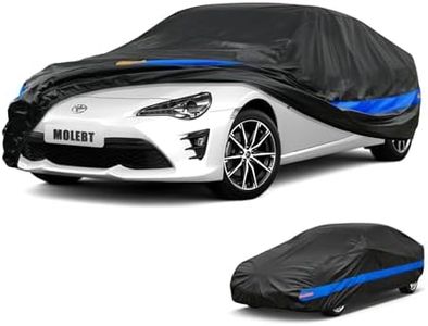 Molebt Car Cover for Sports Coupe Sedan Waterproof All Weather, Universal Fit Audi TT, Toyota 86/Celica, Subaru BRZ, Nissan 350z/370z/Versa/240SX, Hyundai Veloster/Accent, Porsche 718/Boxster etc.
