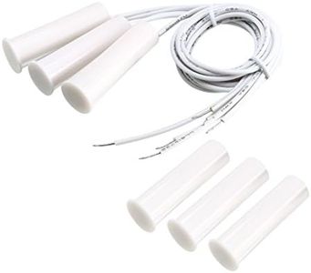 uxcell N.C. Recessed Wired Security Window Garage Contact Sensor Alarm Magnetic Reed Switch White RC-35 3pcs