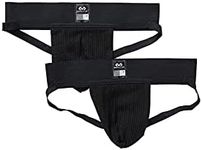 MCDAVID Mens Underwear Gay Fashion Desing Pouch Athletic Supporter 2 Pk Blk A M, Black, Medium US