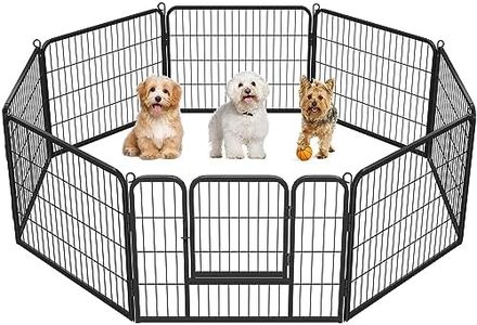Yaheetech Outdoor Dog Playpen, Indoor Metal Pet Exercise Fence Portable for Large/Medium/Small Animals for Yard/RV/Camping/Garden 24" Height 8 Panels