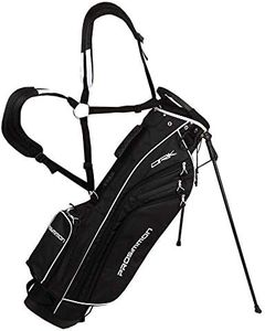 Prosimmon Golf DRK 7" Lightweight Golf Stand Bag with Dual Straps Black/White