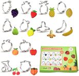 12 Pcs Fruit Cookie Cutters, Apple,