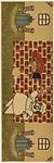 Ottomanson SAR6852-20X59 Sara's Kitchen Runner Rug, 20"X59", Beige Chef
