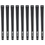 Karma Velour Golf Grips for Men (9 Pack), Standard Size, Black