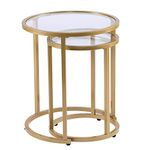 SEI Furniture Evelyn Glam Nesting Side Table 2-pc Set, Gold