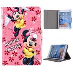 Universal 7" 8" 9.7" 10" inch Size Tab Tablet Case - Disney Castle Fireworks ~ Mickey Minnie Mouse Disney Family Tab Cover (Universal 10" (10.1 Inch), Minnie Mouse)