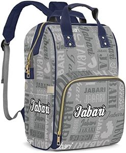 ZAACUSTOM Custom Name Boy Baby Bags, Nylon Personalized Diaper Bag Backpack for Baby Boy Mom, Large Capacity, Waterproof, Multifunctional, Adjustable Shoulder Straps