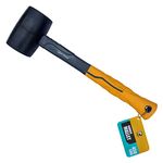 Python Rubber Mallet Tile Hammer Indestructible Fiberglass Handle (450 GMS / 13" (330MM))