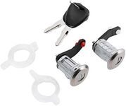 Car Door Lock Barrel Set, 7701470944 7701470945 Security Left Right Door Lock Barrel Cylinder with 2 Keys Fit for Renault Master 1998‑2016 Popular