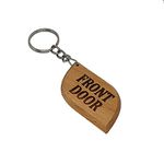 Front Door Key Tag Engraved Wooden Keyring Keychain Made to Last