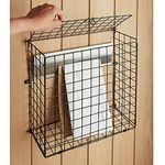 Unibos Letter Catcher with Fixings Large Letterbox Letterbox Metal Cage Door Post Mail Catcher Basket Easy Instlation Wall-Mounted Post Letter Box Door Guard Basket