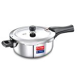 Prestige Svachh Triply Outer Lid Pressure Cooker with Unique Deep Lid, 3.5 Litre, Silver, Stainless Steel, Aluminium