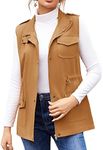 Beyove Womens Lightweight Sleeveless Military Anorak Cargo Vest