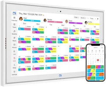 2026 Calendar 15 inch Digital Picture Frame Wall Planner & Chore Chart, IPS Touchscreen Interactive Display, Smart Family Schedules, for Seamless Scheduling, Gift for Christmas Family