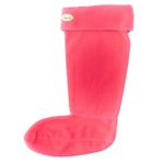 Jileon Fleece Welly Socks For Men - Soft Warm Fleece Boot Socks (Hot Pink Small)