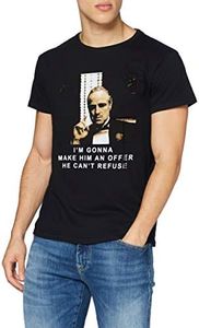 MERCHCODE Men's Godfather Refuse Tee T-Shirt, Black, XS