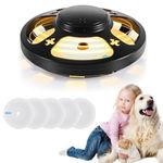 Flea Traps for Home, Flea Light Trap, Non-Toxic Flea Lamp Traps for Indoor with Sticky Pads, Natural Flea Catcher Light Odorless Flea Killer with 4 Modes for Carpets Bedding House Inside (Black,1PC)