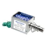 Hechen solenoid electromagnet, HS-1250, DC12V, 3.7A, 60N, 10mm stroke, pull type, open frame door lock