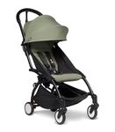 YOYO² Stroller Combo - Lightweight, Compact, Foldable Stroller- Multiple Recline Positions, Travel Friendly, 5 Point Harness - Includes Black Frame with Olive seat Cushion and Matching Canopy