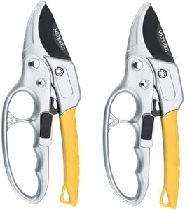 Premium Germany Pruning Shears, Hand Pruners 4x Cutting Power Trimming, Garden Clippers 1-Inch Cut Capacity, Best Gardening Gifts, Easy to use Gardening Tools, Arthritis Weak Hand Snips