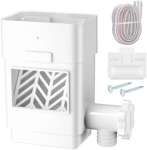 Upgraded Rain Barrel Diverter Kit, Rainwater Collection System for 2''x3'' & 3''x4'' Downspout, Gutter Diverter for Rain Barrel with Enhanced Water Capacity, Filter, Adjustable Valve, White