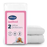 Silentnight Quilted Pillow Protectors 2 Pack – Pack of 2 Quilted Pillow Protectors Helping Protect Your Pillows from Spills, Stains and Wear and Tear – Machine Washable and Hypoallergenic