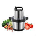 SANGOZ Stainless Steel Electric Meat Grinders with Bowl Heavy for Kitchen Food Chopper Vegetable Fruit Mixer Blender Chopper (6 LTR) (SG-6lfc*1)