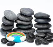 BELLE VOUS 120 Pack of River Painting Rocks - 1.3-7cm/0.5-2.75 Inches Assorted Kindness Rocks - Large Flat & Smooth Pebbles/Stones for Painting, Arts, DIY Crafts or Garden Decoration