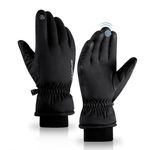 Mokani Winter Gloves Men, Touchscreen Thermal Gloves, Coldproof Water Resistant Gloves Ski Cycling Motorcycle Gloves for Skiing Snowboard Cycling Running