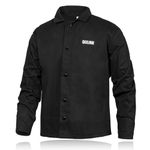 QeeLink Welding Jacket - Premium Flame Resistant (FR) Cotton Welding Clothes - Light Weight Welder Coat for Men & Women
