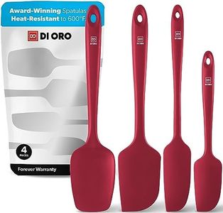 DI ORO Silicone Spatula Set, 4pc, Red