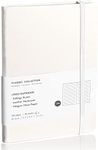 EMOMAS Lined Journal Notebook, (White), 160 Pages, Medium 5.7 inches x 8 inches - 100 gsm Thick Paper, Hardcover