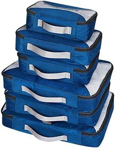 G4Free Ensemble de 6 Emballage Cubes Voyage Organisateur pour Les Bagages avec Protecteur Bleu Marine