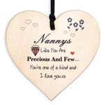 HONZEE Nanny Gifts,Nannys Like You Are Precious And Few You're One Of A Kind And I Love You Wooden Hanging Plaque Grandma Nan Sign Present