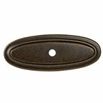 1034-AB-10 - GlideRite Hardware 3" Antique Brass Thin Oblong Ring Backplates (Pack of 10)