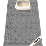 Cat Litter Box Mat, 35" x 24" Large Kitty Litter Trapping Mat Keep Floor Clean, Litter Box Mat Scatter Control, Waterproof, Easy to Clean, Durable Large Size Litter Mats for Floor