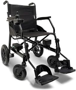 X-lite Ultra Lightweight Foldable Electric Wheelchair | Portable, Travel-Friendly | Dual Motor, 16 km Range | 360° Joystick Control | Airline Approved | Black (Long Range Battery)